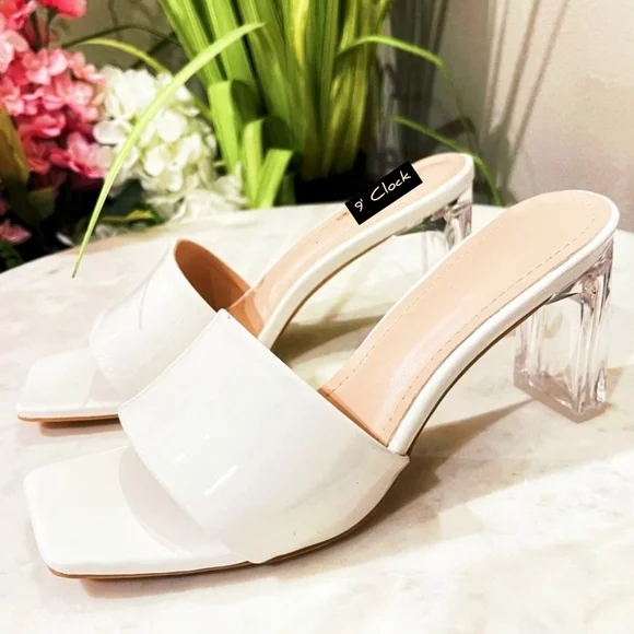 💕Just In💕 Giselle CLEAR HEEL - WHITE - Picture 3 of 4